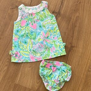 Lilly Pulitzer Baby Dress Set 6-12 Months EUC